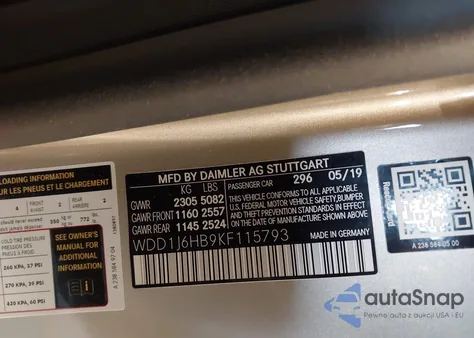 2019 Mercedes-Benz E 450 from USA, damaged, VIN WDD1J6HB9KF115793